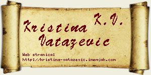 Kristina Vatazević vizit kartica